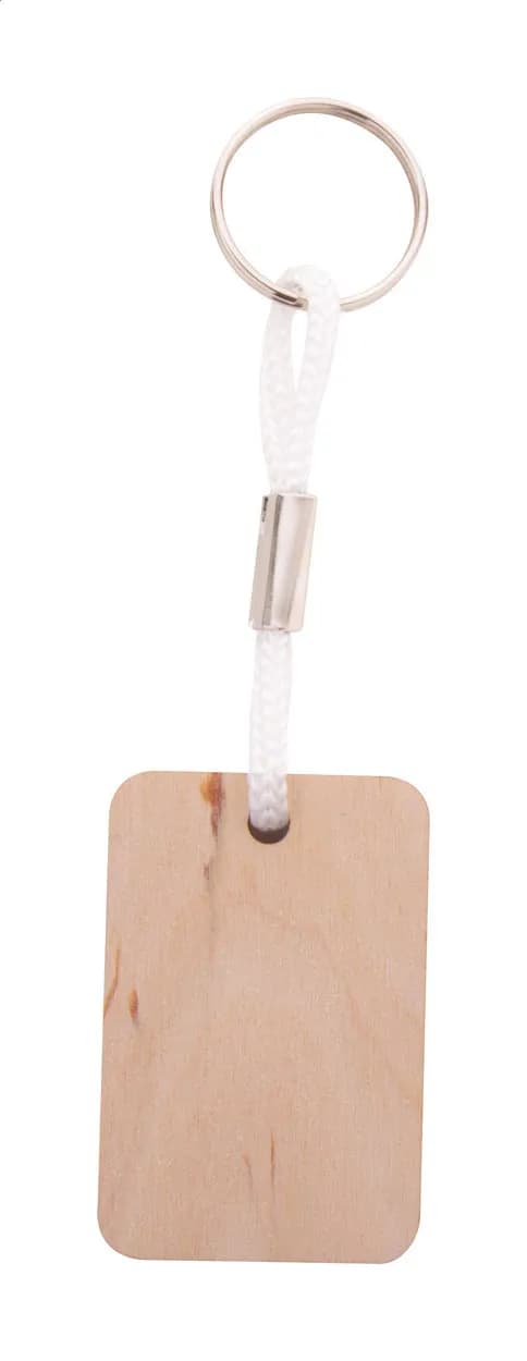 Individueller Schlüsselanhänger - Woody Plus D - weiß (-01)