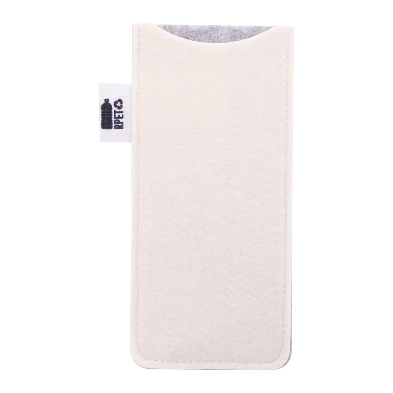 Individuelles RPET Sonnenbrillenetui - CreaFelt Sun - weiß