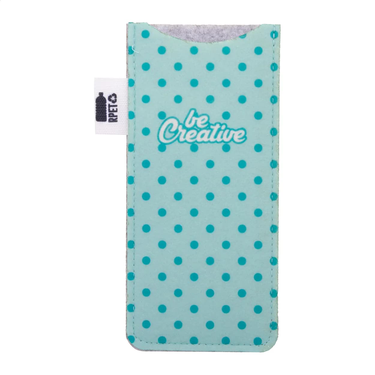 Individuelles RPET Sonnenbrillenetui - CreaFelt Sun - weiß