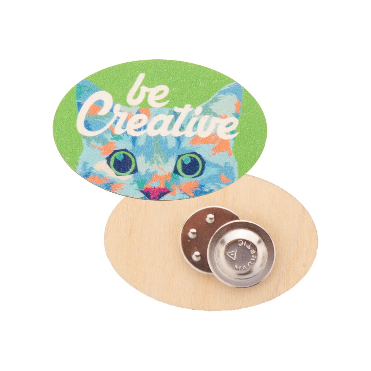 Individueller Anstecker - WooBadge - natur (-B)