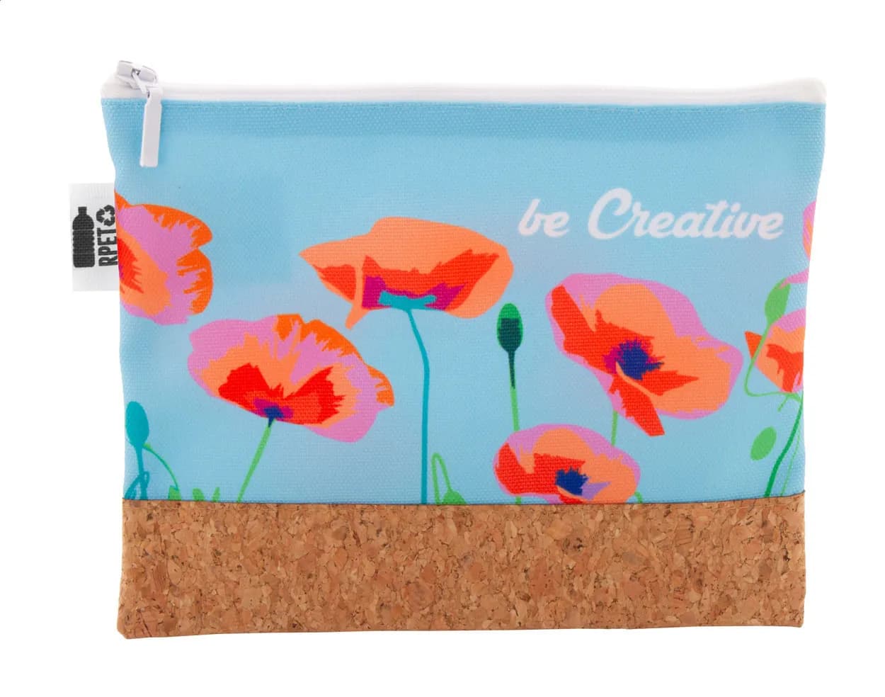 Individuelle Kosmetiktasche - CreaBeauty Cork M RPET - weiß (-01)