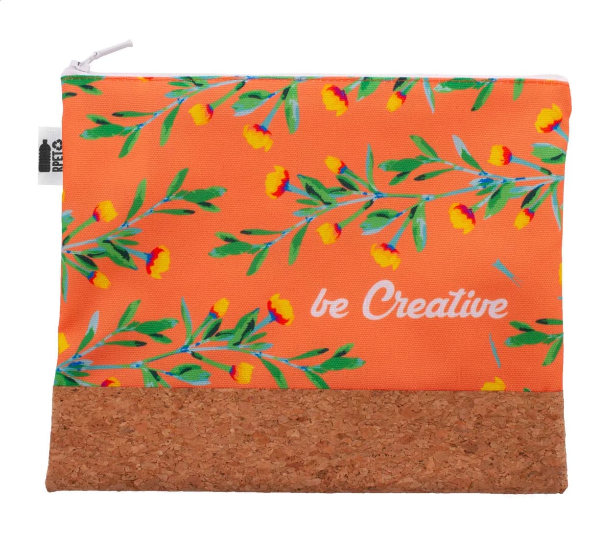 Individuelle Kosmetiktasche - CreaBeauty Cork L RPET - weiß (-01)