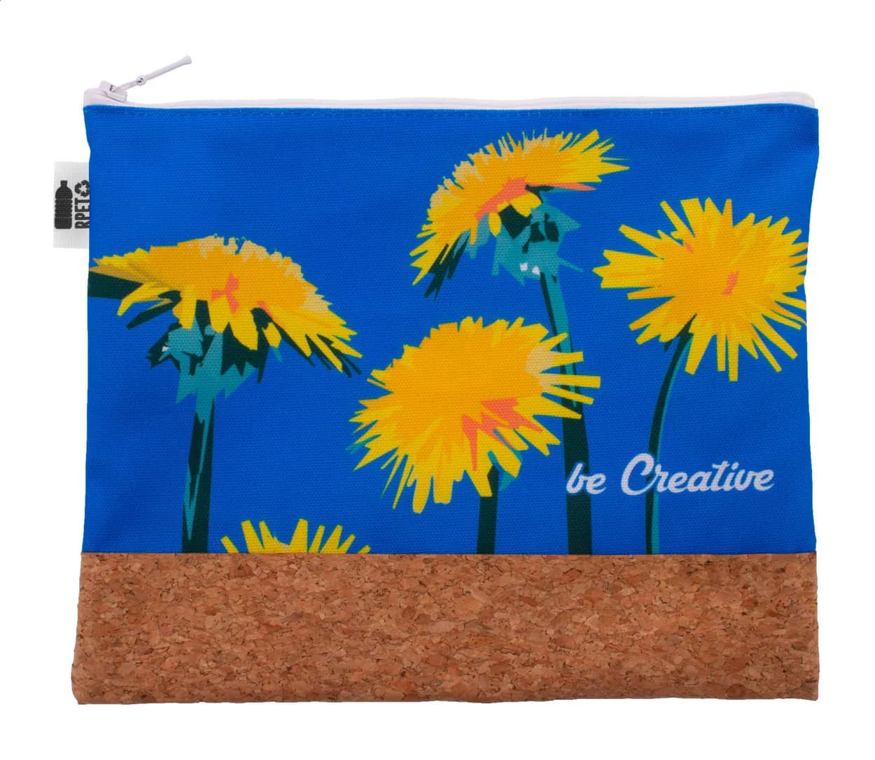 Individuelle Kosmetiktasche - CreaBeauty Cork L RPET - weiß (-01)