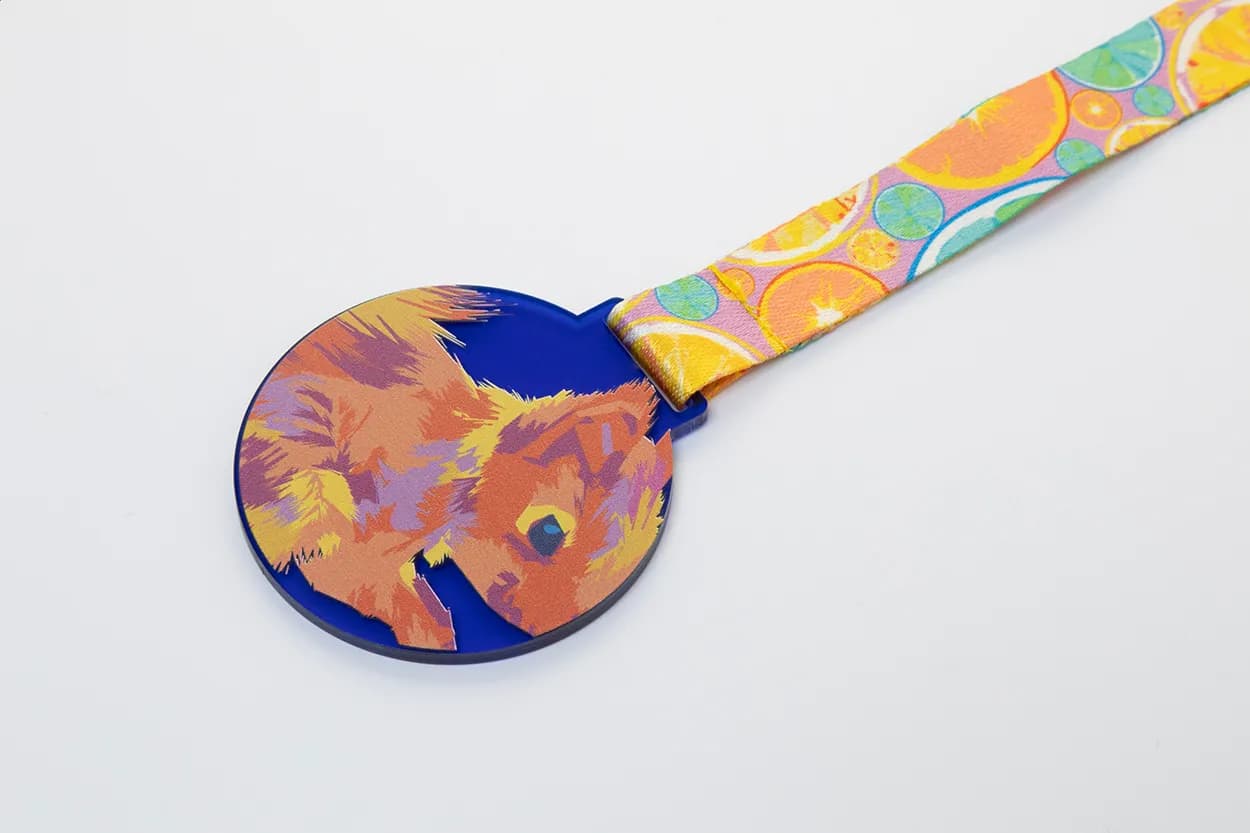 Individuelle Medaille - Subdal Colour - blau/transparent (-06T)