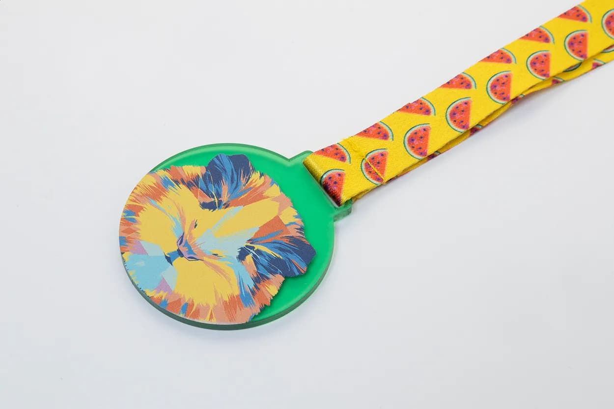 Individuelle Medaille - Subdal Colour - grün/transparent (-07T)