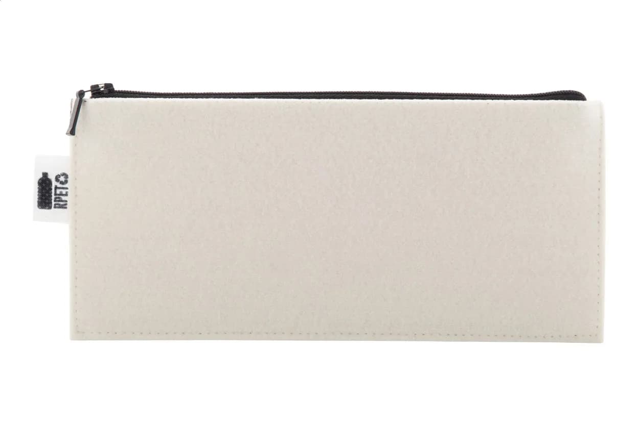 individuelle RPET Stiftetasche - CreaFelt Pen Zip - weiß
