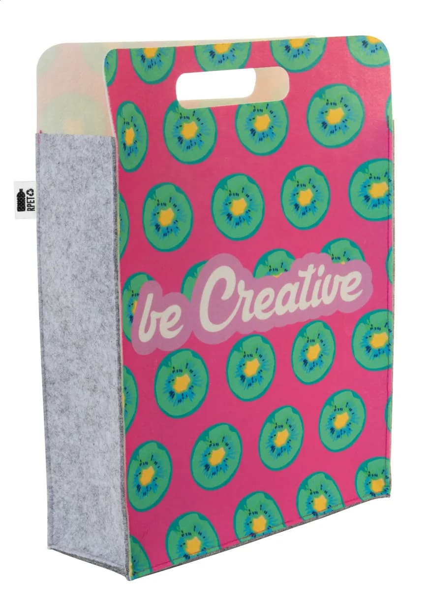 individuelle RPET Einkaufstasche - CreaFelt Shop D - weiß