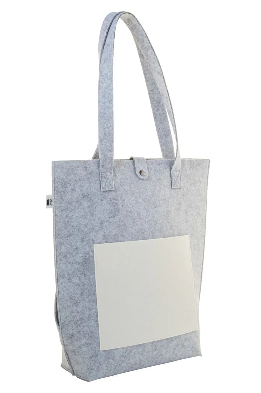 individuelle RPET Schultertasche - CreaFelt Toteback - weiß