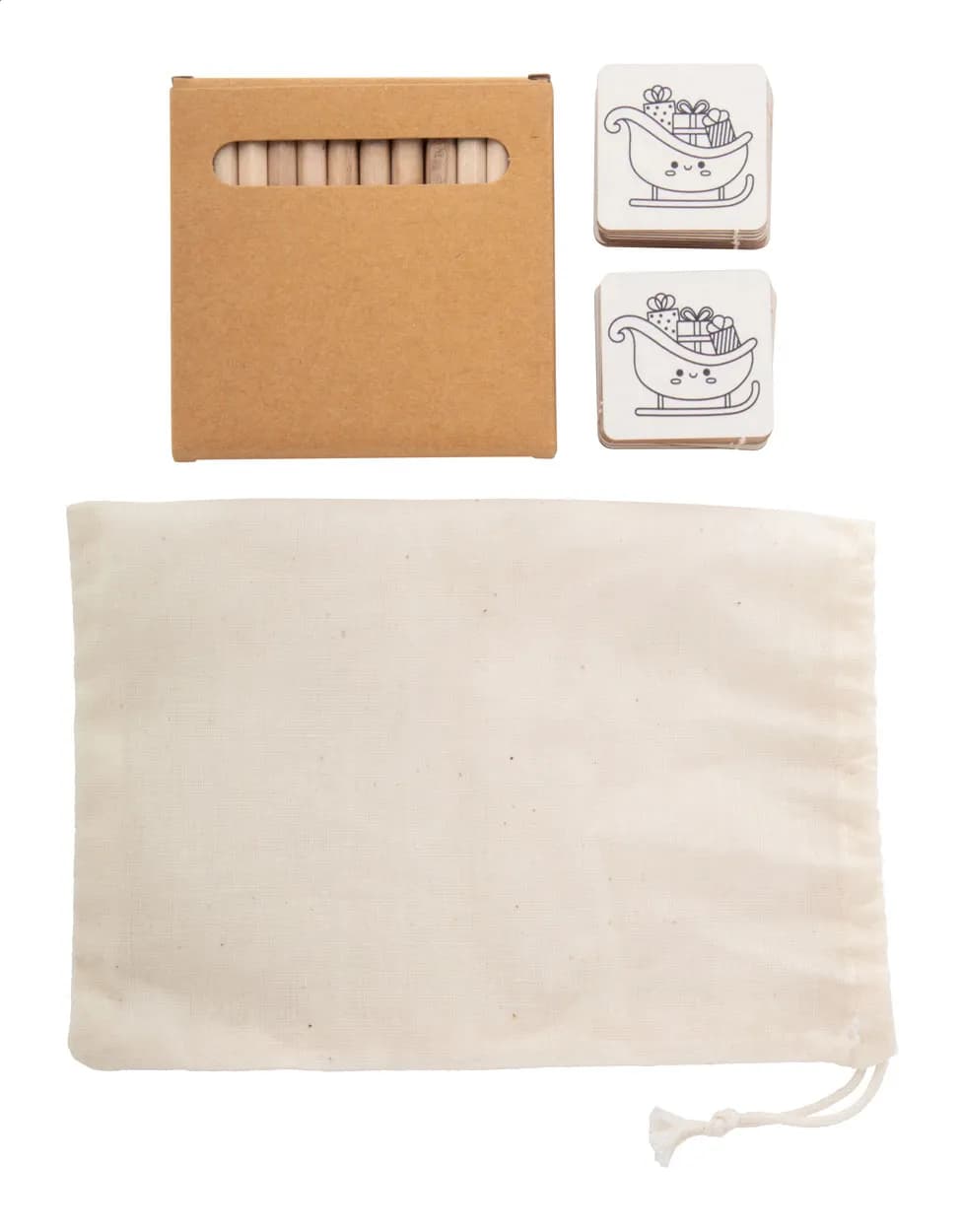 Weihnachts-Memoryspiel zum Ausmalen - Coloxmor - natur