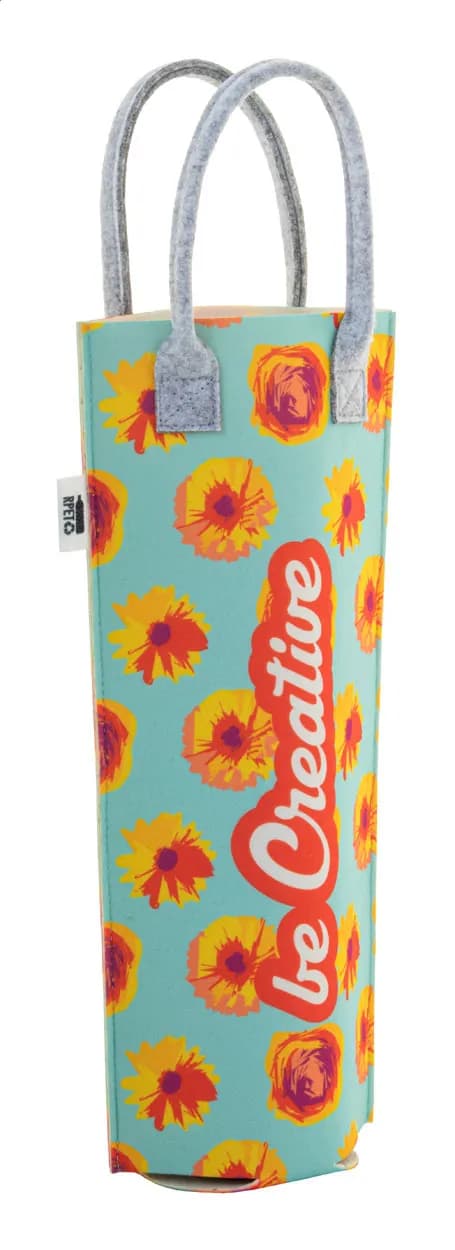 individuelle RPET Weintasche - CreaFelt Vino - weiß