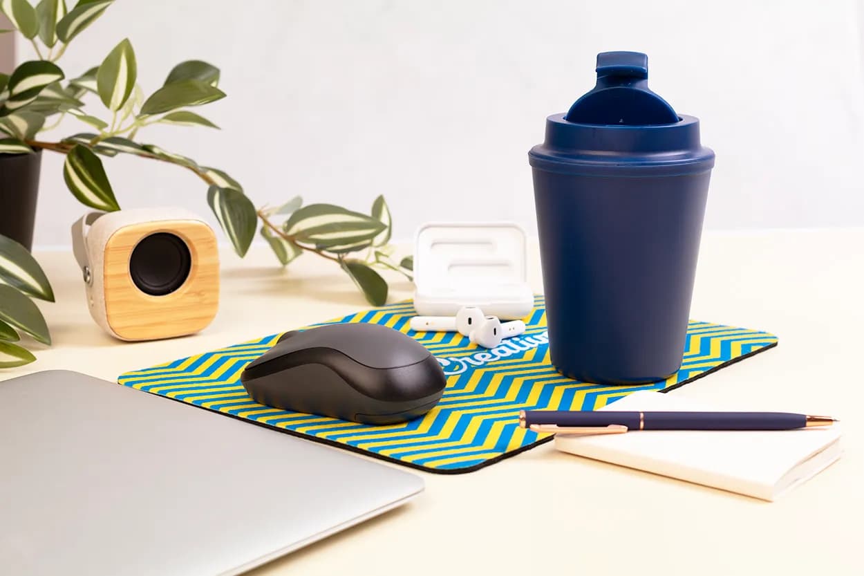 RPET Mauspad - CreaFelt Cursor XL - weiß