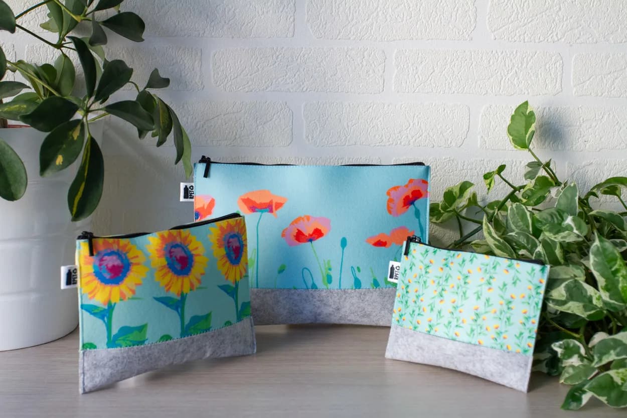 Individuelle Kosmetiktasche - CreaFelt Beauty L - weiß