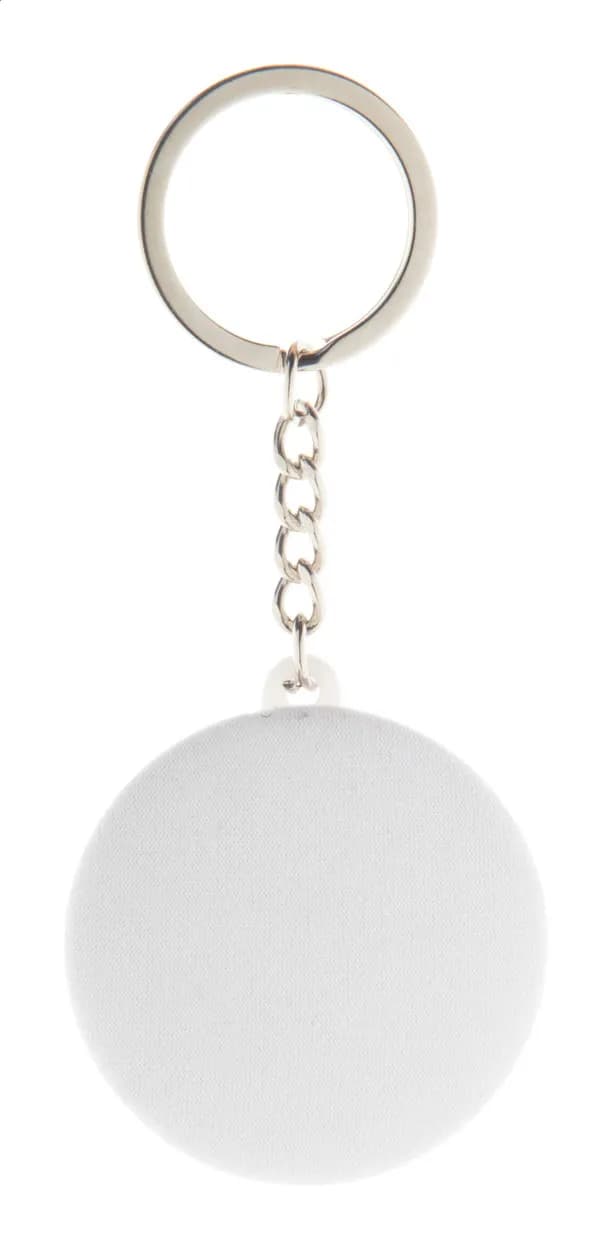 Button-Schlüsselanhänger - KeyBadge RPET Mini - weiß