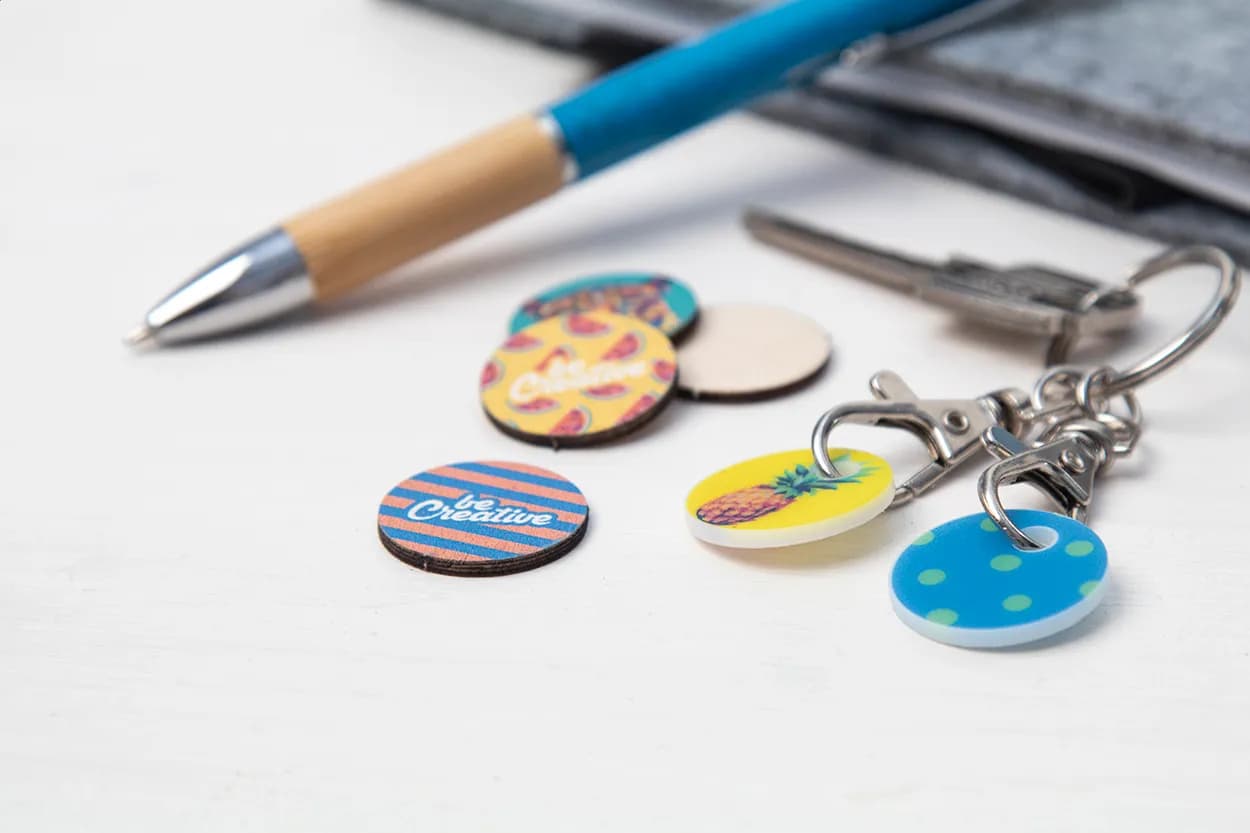 Einkaufswagen-Chip/Schlüsselanhänger - ColoShop - weiß