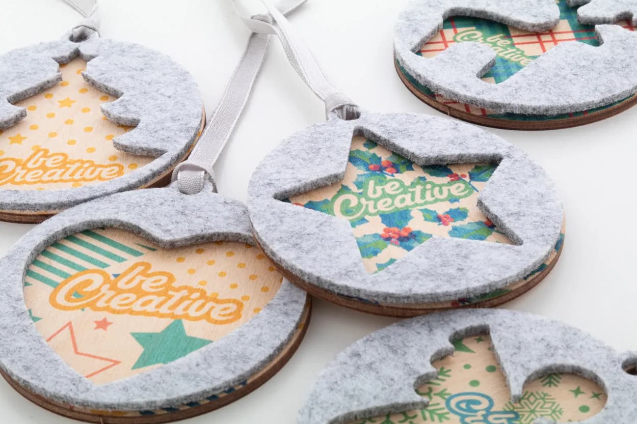 Weihnachtsbaumanhänger, Weihnachtsbaum - CreaFelt Tree - grau (-E)