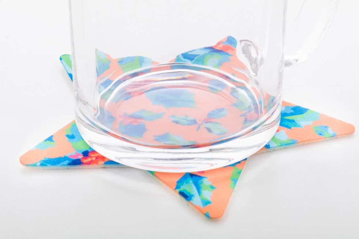 Individueller RPET Filzuntersetzer - CreaFelt Drink Xmas - grau