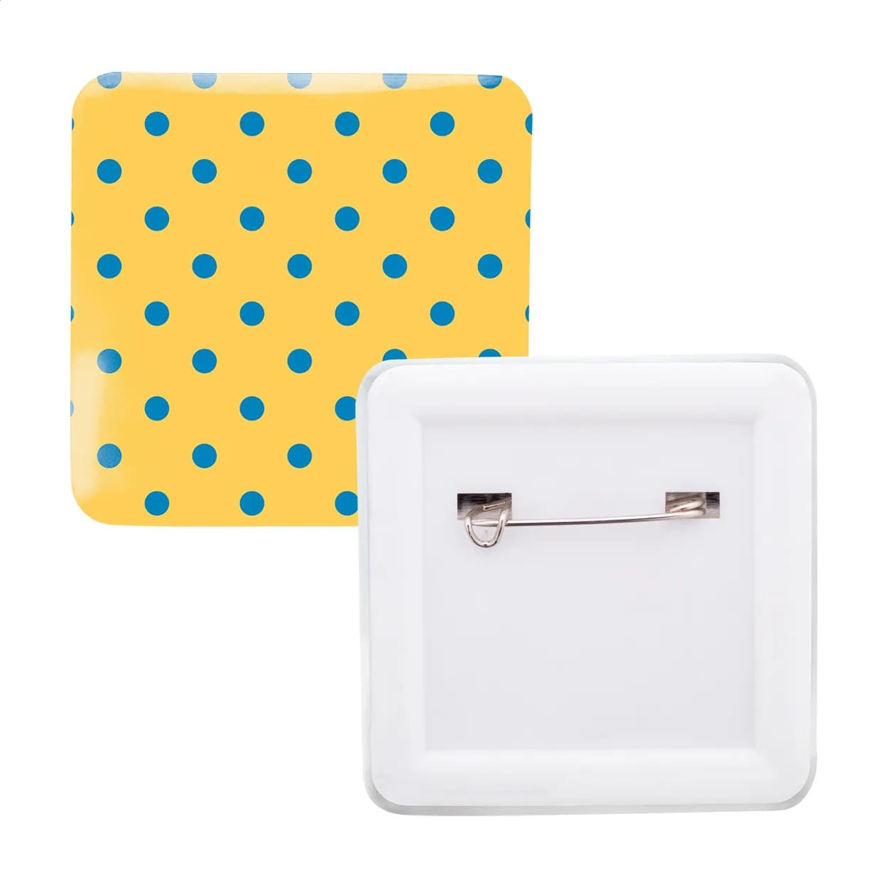 Ansteckbutton - SquareBadge Maxi - weiß