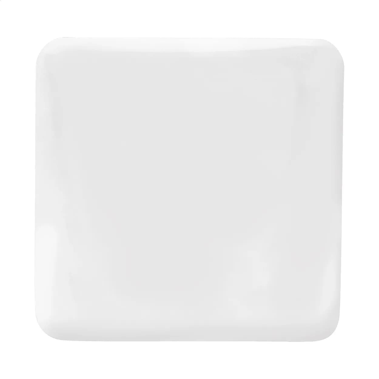 Ansteckbutton - SquareBadge Maxi - weiß