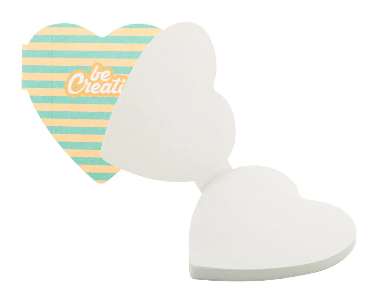 Individueller Haftnotizblock - CreaStick Seed Heart - weiß
