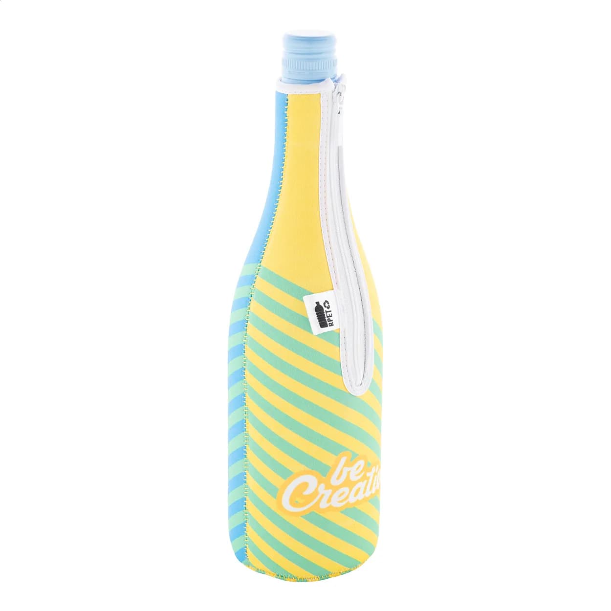 RPET Weinflaschenkühler - VinoPrint - weiß (-01)