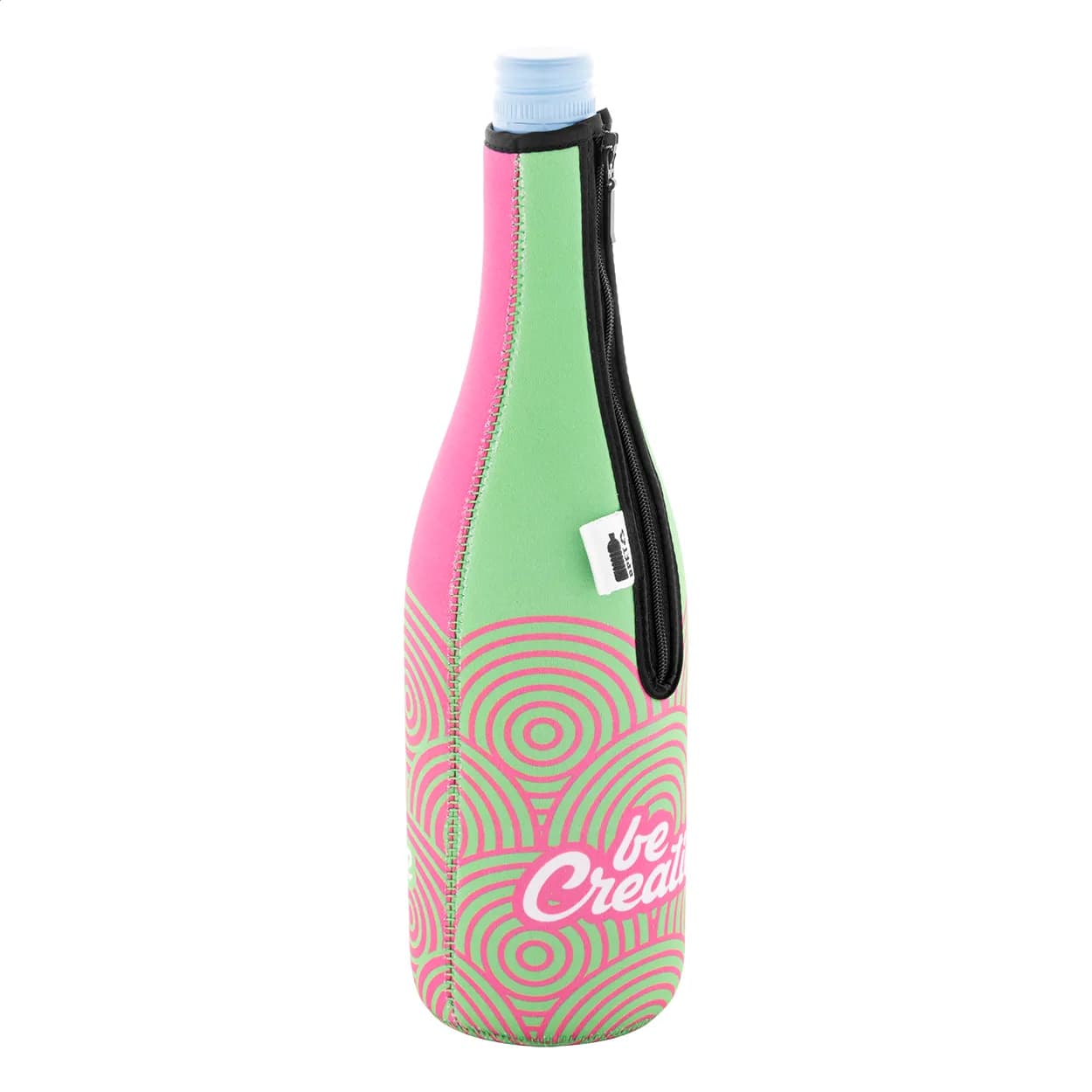 RPET Weinflaschenkühler - VinoPrint - schwarz (-10)