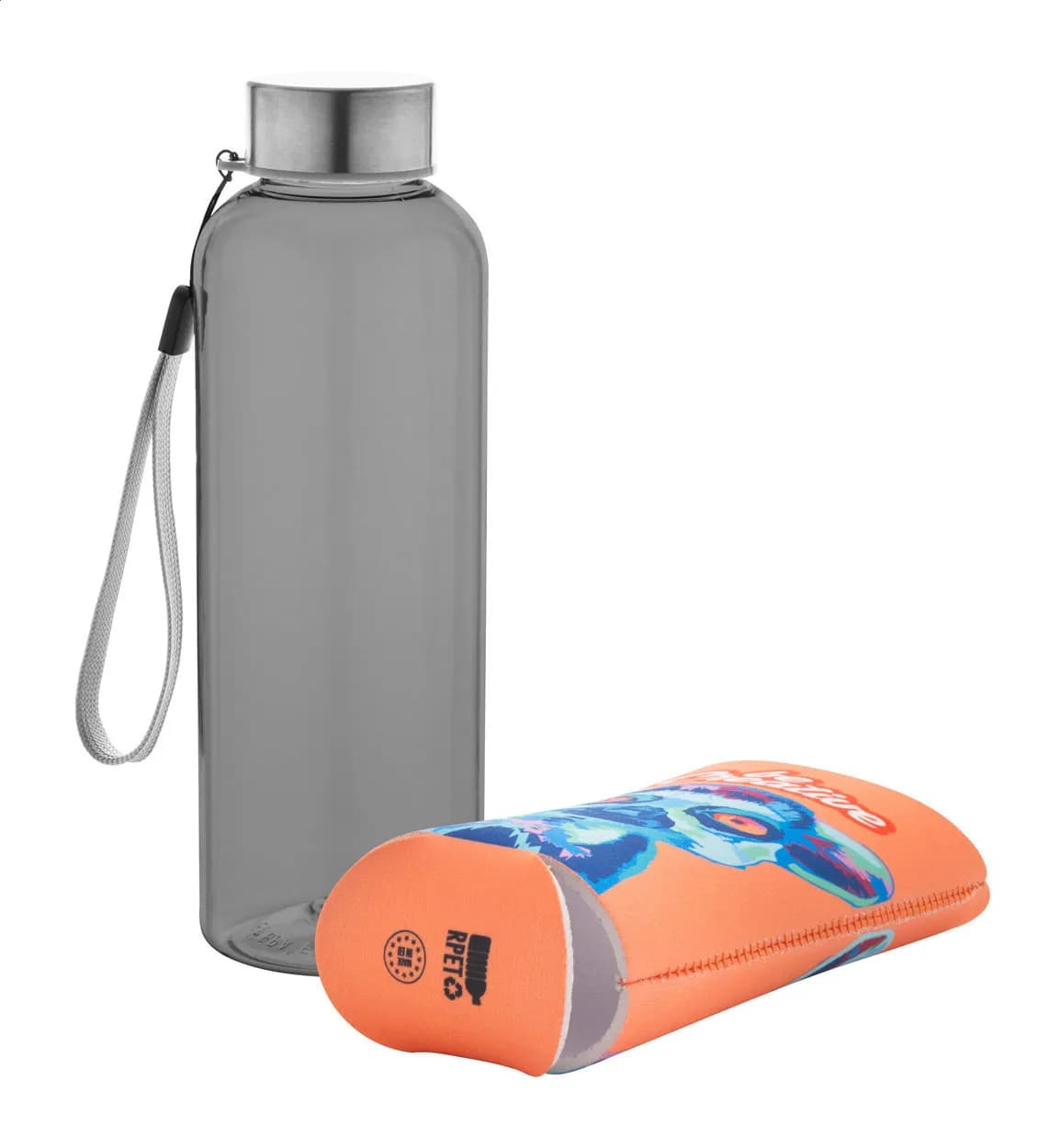 RPET Flasche - Pemba Creative - schwarz (-10)