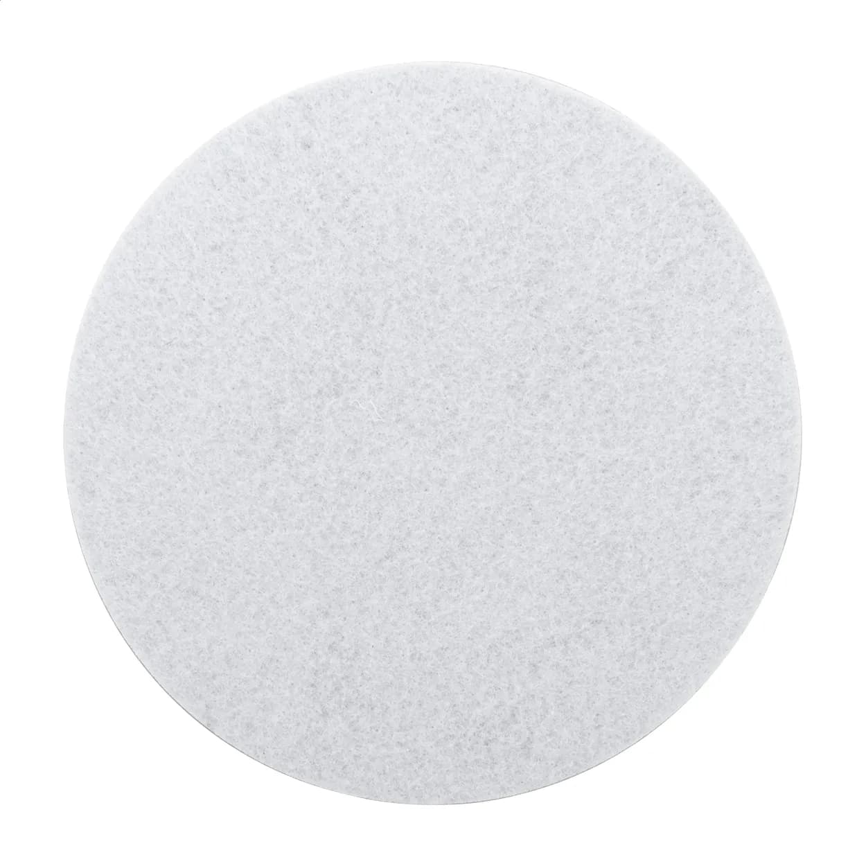 RPET-Filzuntersetzer, rund - CreaFelt Drink Plus - weiß (-A)