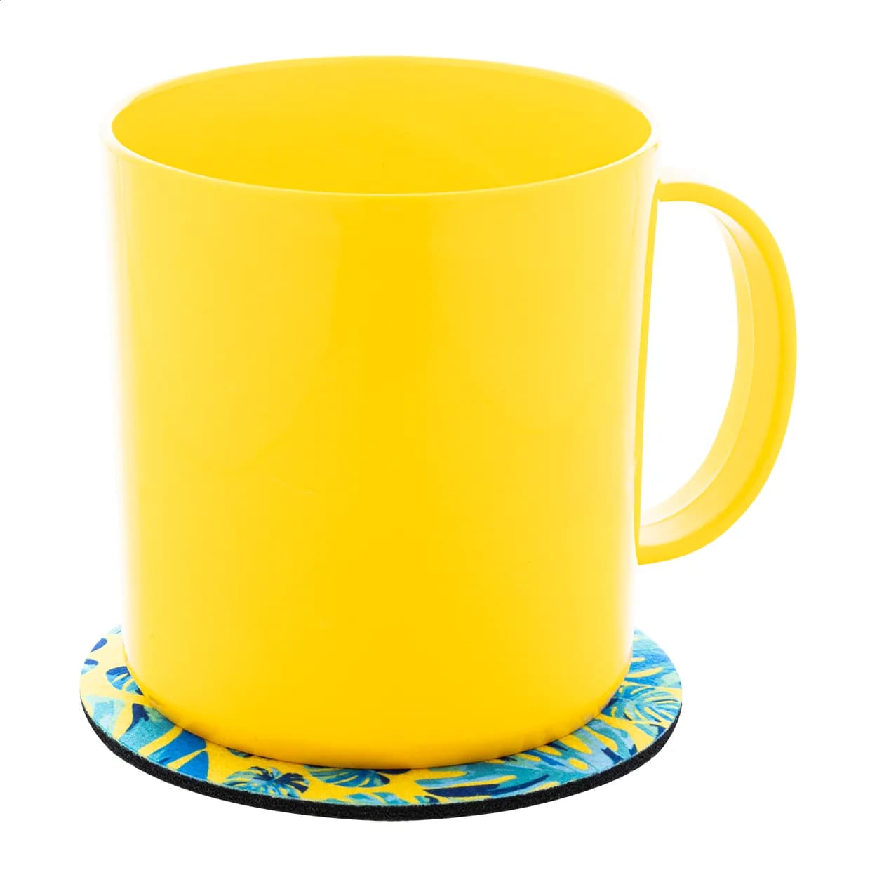 RPET-Filzuntersetzer, rund - CreaFelt Drink Plus - weiß (-A)