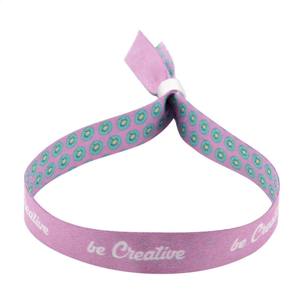 individuelles RPET Festivalarmband - SuboWrist Alloy - weiß