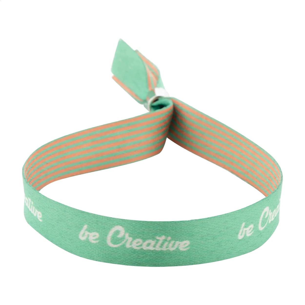 individuelles RPET Festivalarmband - SuboWrist Alloy - weiß