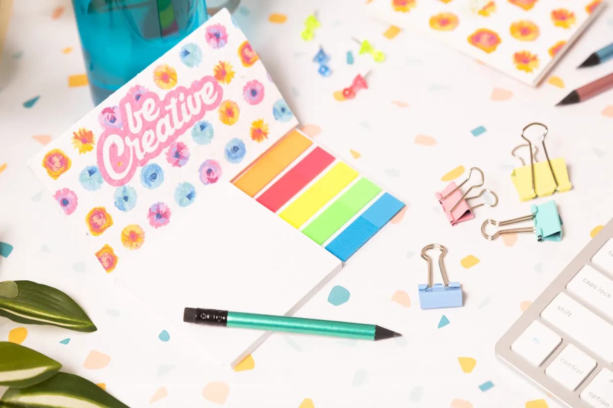 Individueller Haftnotizblock - CreaStick Combo Sign Seed - weiß