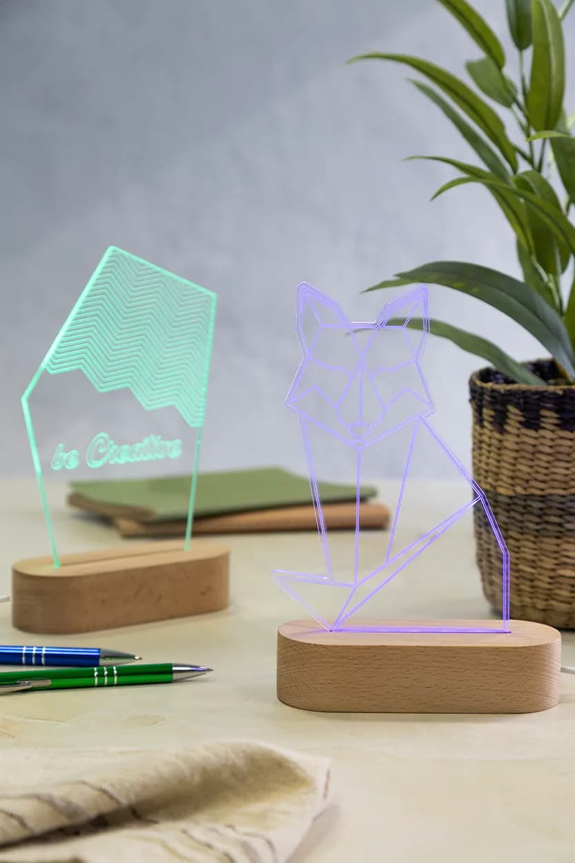 LED-Trophäe - Woodify - transparent (-A)