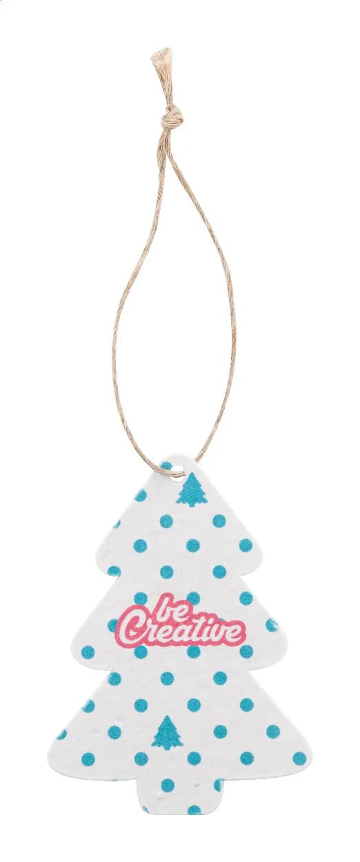 Weihnachtsbaumschmuck aus Saatgutpapier, rund - CreaJul Seed - natur (-B)