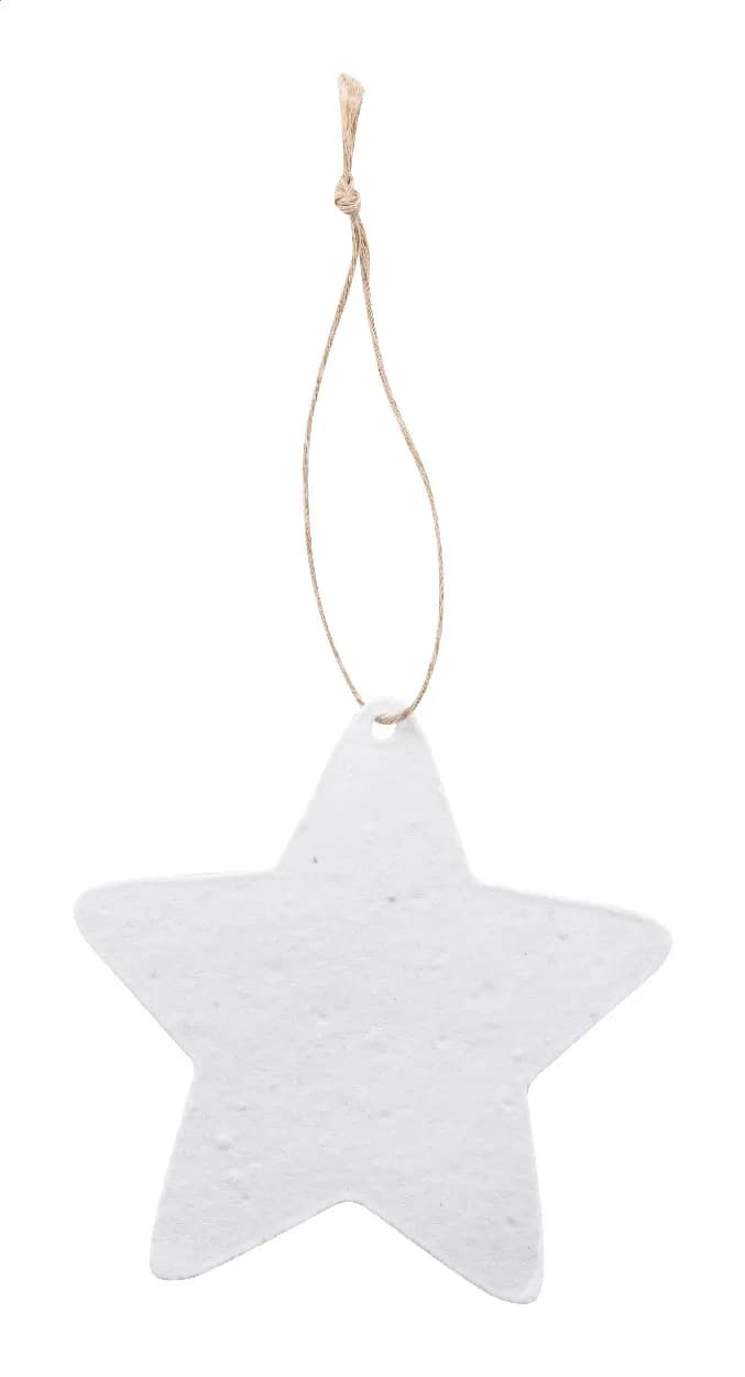 Weihnachtsbaumschmuck aus Saatgutpapier, rund - CreaJul Seed - natur (-C)