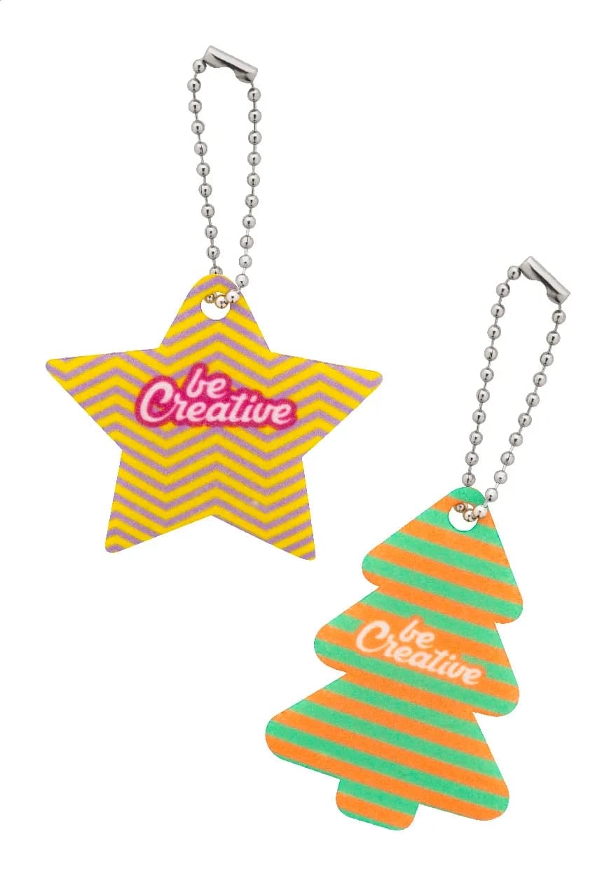 Schlüsselanhänger Weihnachten, Stern - CreaFelt Key Xmas - weiß (-A)