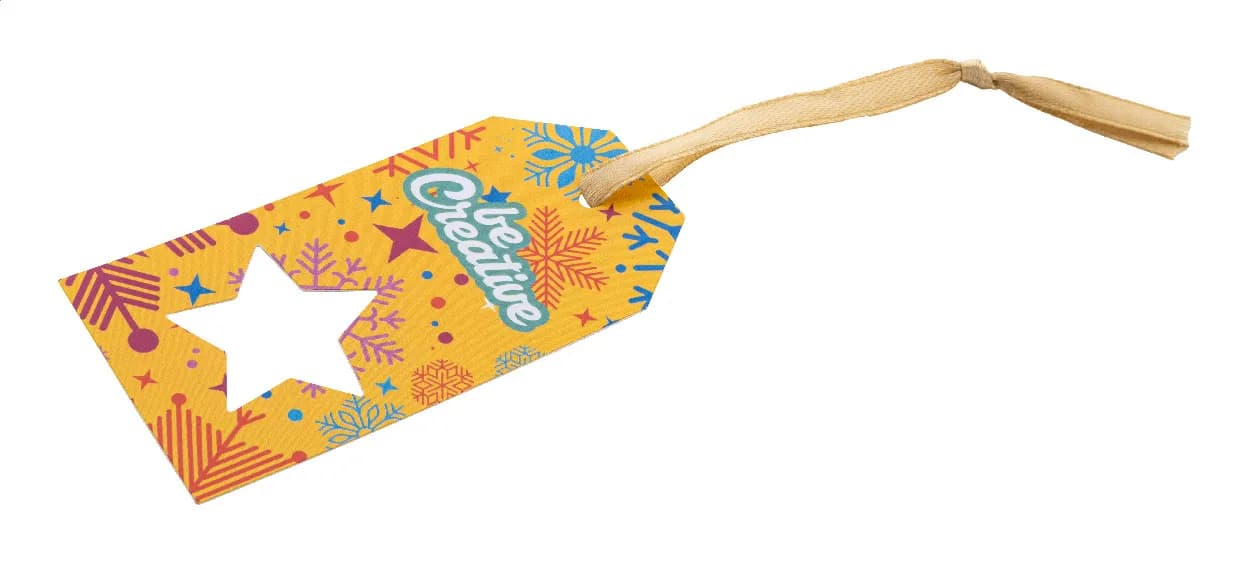 Geschenkanhänger, Stern - PrinTag Plus - weiß (-A)