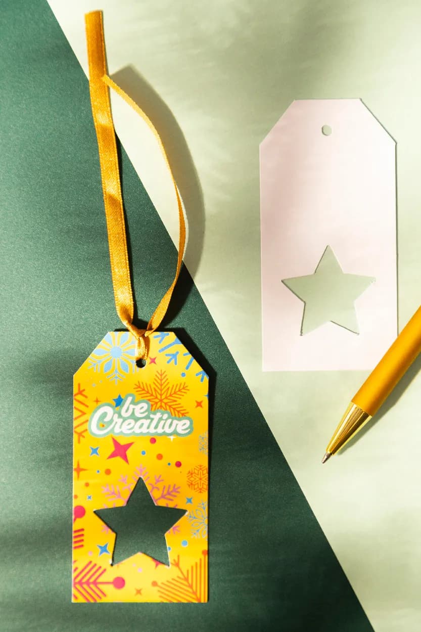 Geschenkanhänger, Stern - PrinTag Plus - weiß (-A)