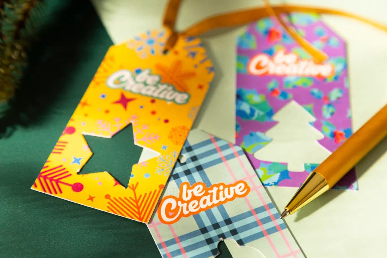 Geschenkanhänger, Stern - PrinTag Plus - weiß (-A)