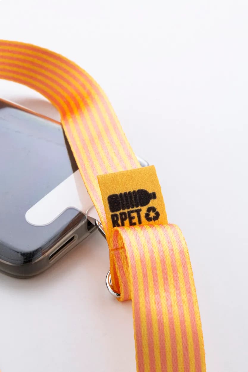 Individuelles Handyhalter-Lanyard RPET - Subyard Mobile Slim - weiß (-01)