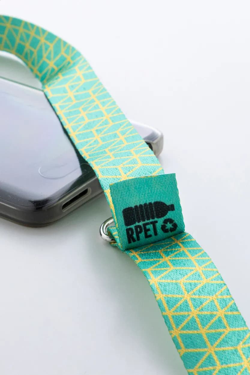 Individuelles Handyhalter-Lanyard RPET - Subyard Mobile Slim - schwarz (-10)