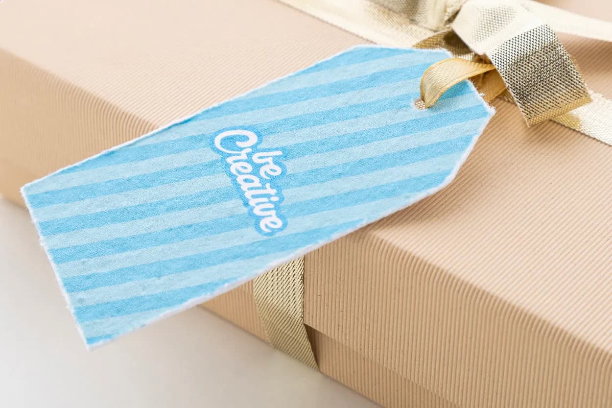 Individueller Geschenkanhänger aus Saatpapier - PrinTag Seed - weiß