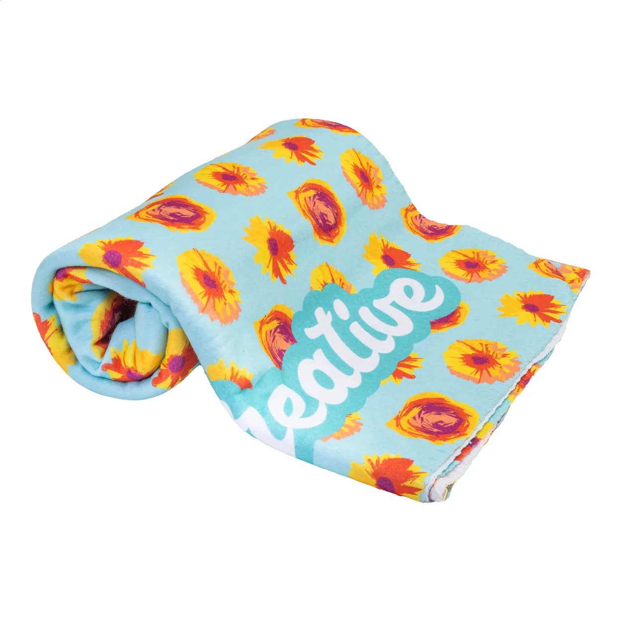 Individuelle Fleece-Decke, RPET - CreaFleece - weiß