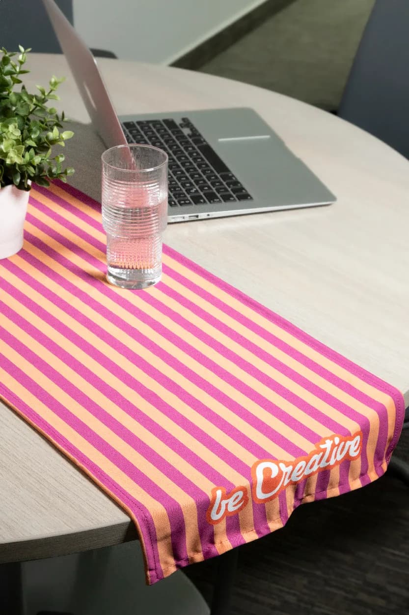 individueller Tischläufer RPET - PrinTable S - weiß