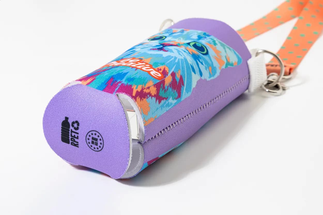 RPET-Dosenkühler, Standardtyp - PrintCan Carry - weiß (-B)