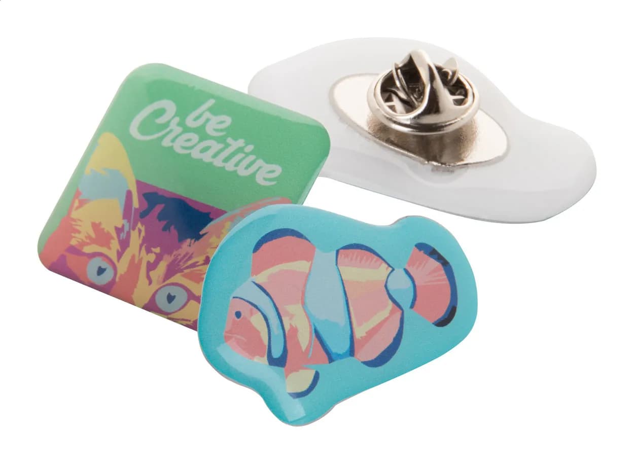 Metall Pin / Anstecker - EpoBadge Midi - weiß