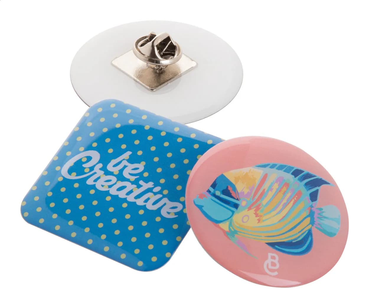 Metall Pin / Anstecker - EpoBadge Maxi - weiß