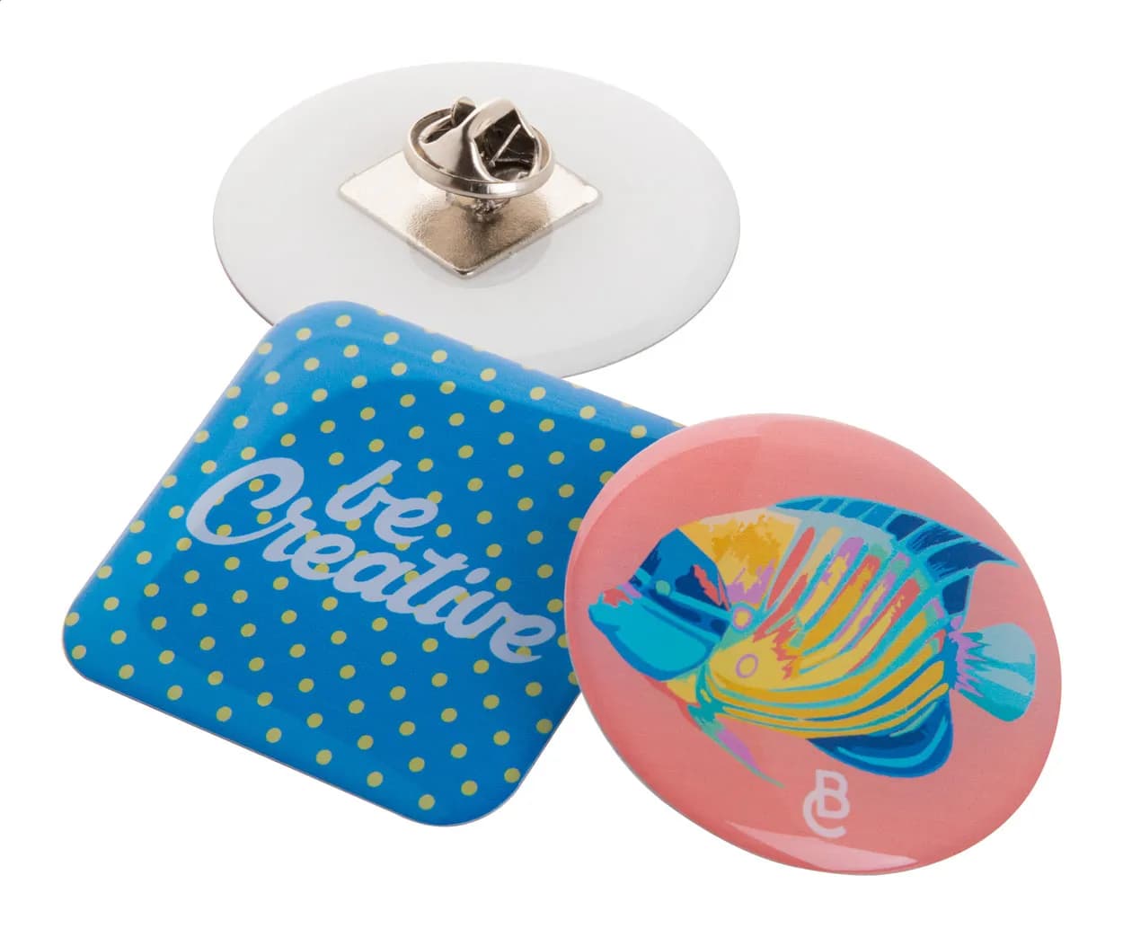 Metall Pin / Anstecker - EpoBadge Maxi - weiß