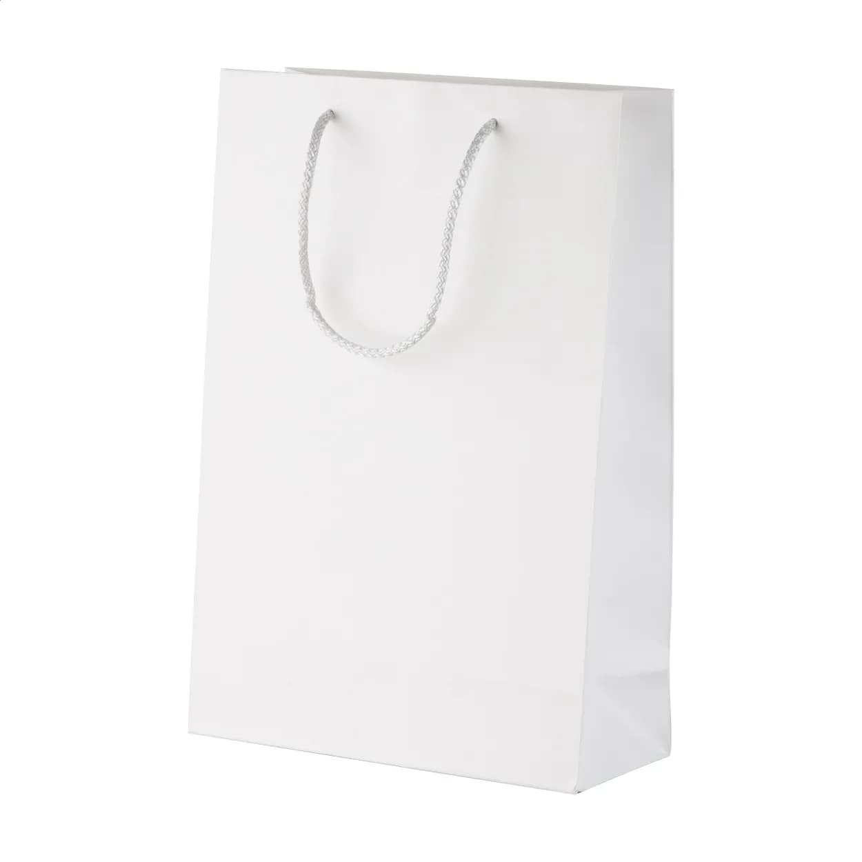 Papiertasche, medium - CreaShop M - weiß