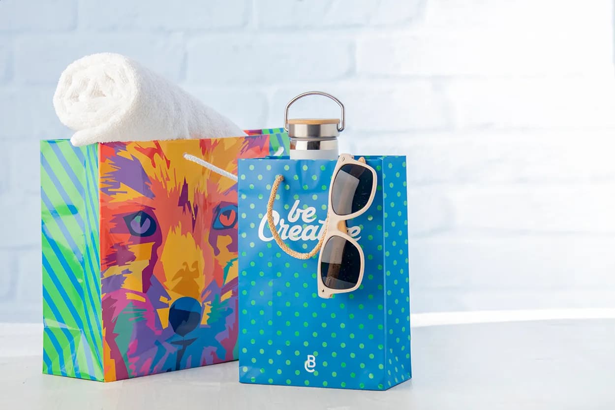 Papiertasche, horizontal - CreaShop H - weiß