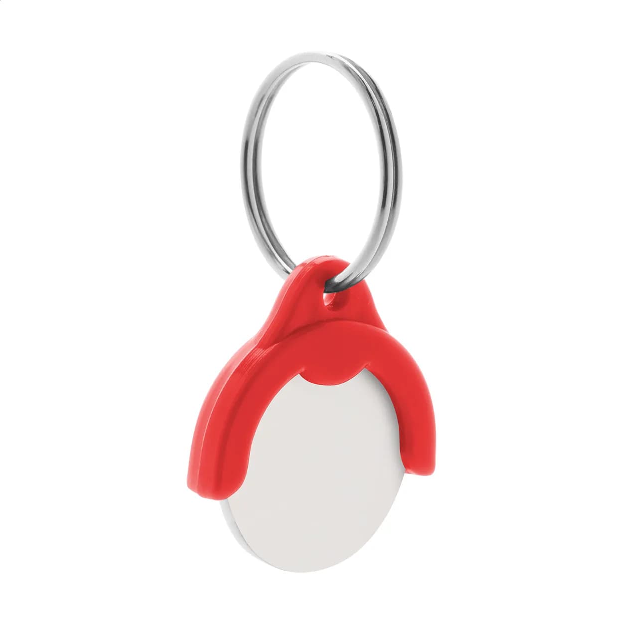 Schlüsselanhänger mit Einkaufswagen-Chip - Token - rot (-05)